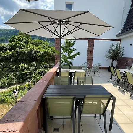 Apartment Mainterrasse Boardinghouse Am Fluss Klimatisierte Mit 80qm Terrasse