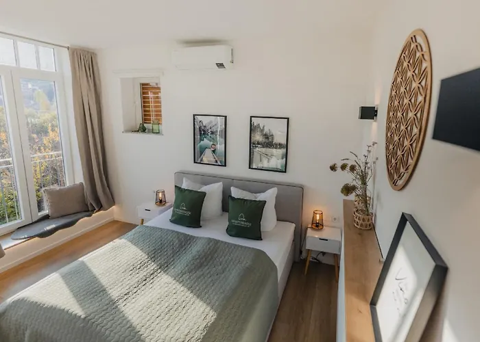 Mainterrasse Boardinghouse Am Fluss Klimatisierte Mit 80qm Terrasse Apartament *